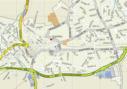 st austell street map