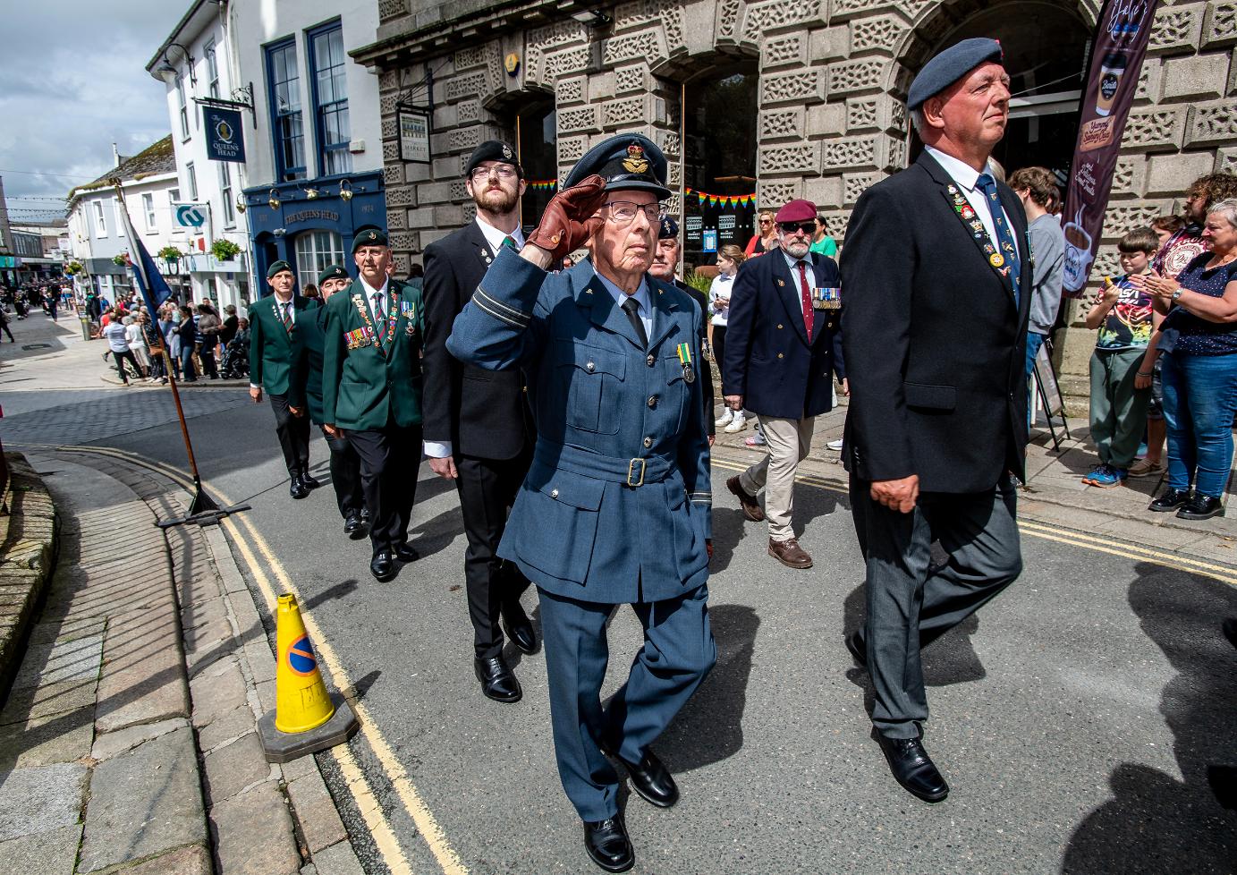 The parade arrives at Holy trinity church