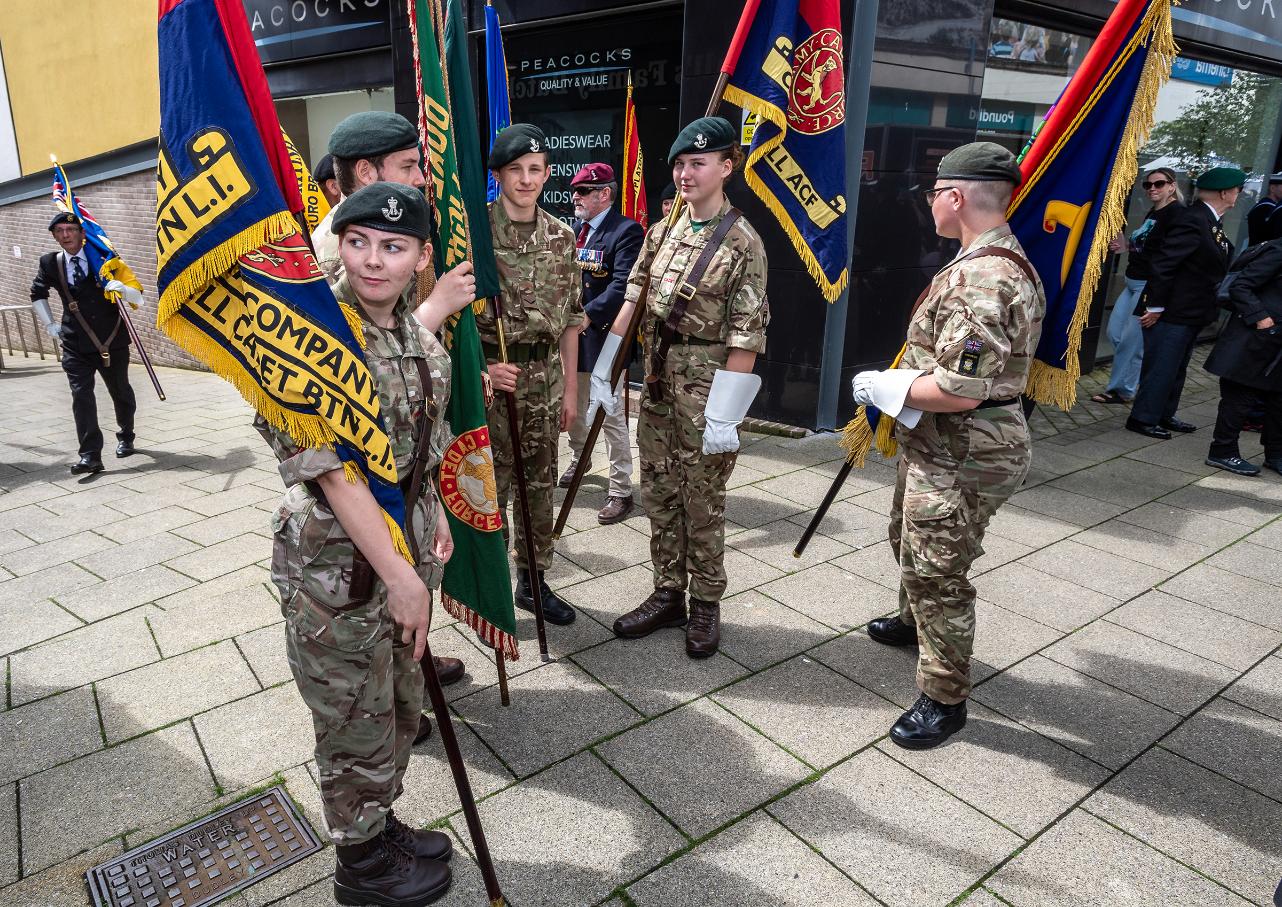 Members of the army pose