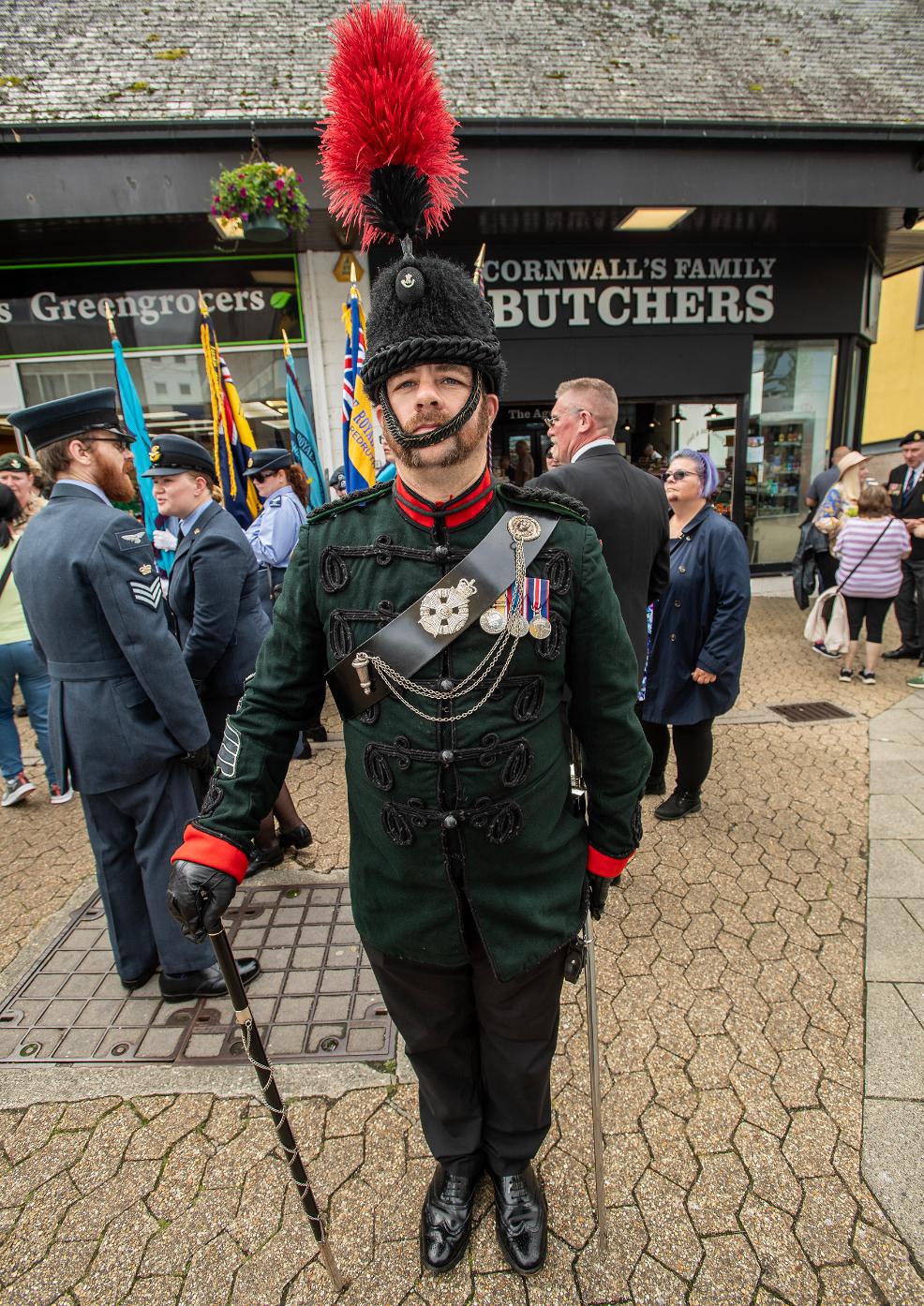 A member of the army poses