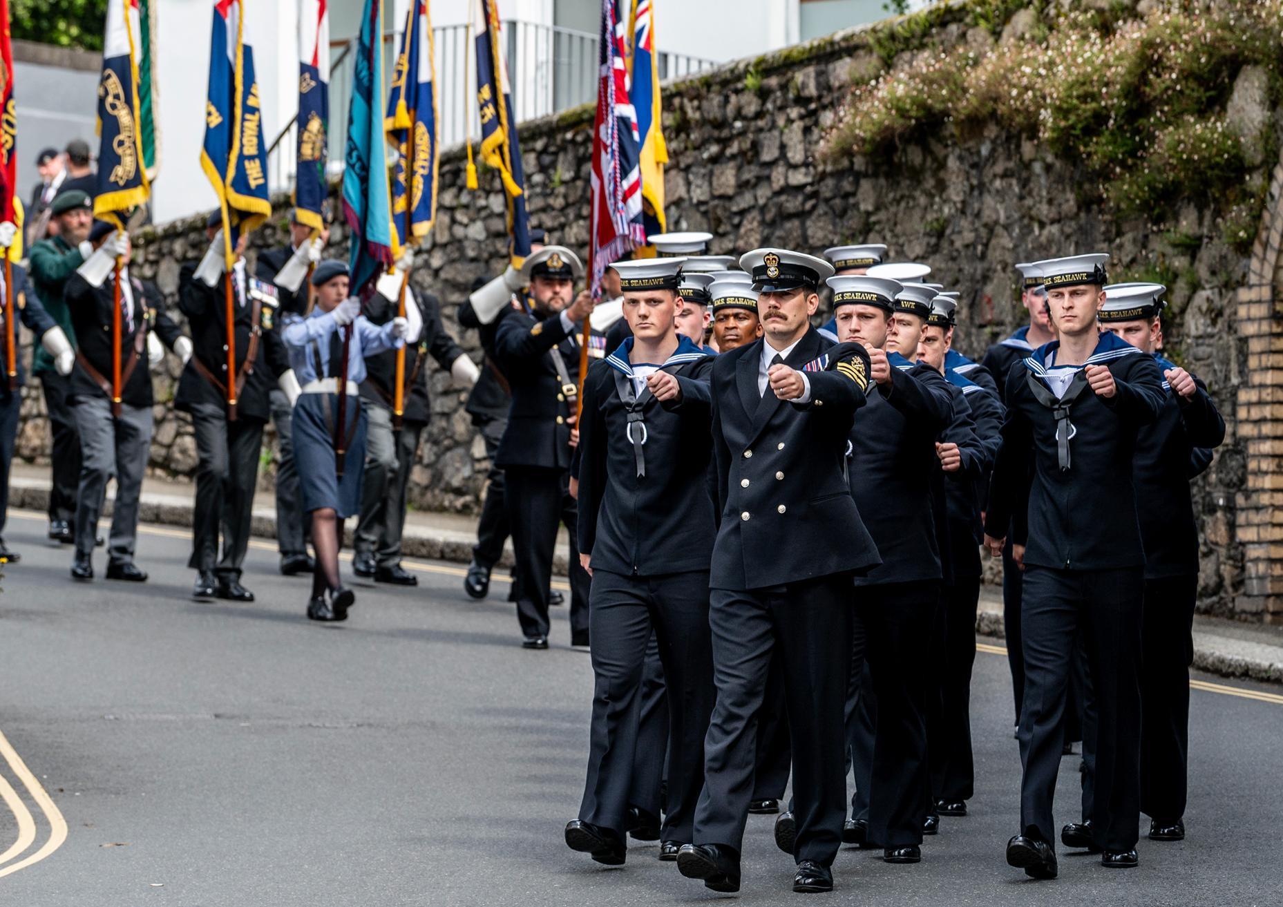 The parade sets off