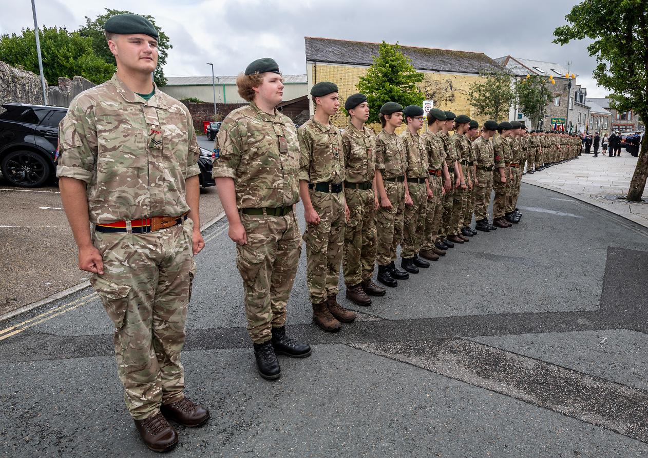Members of the army pose