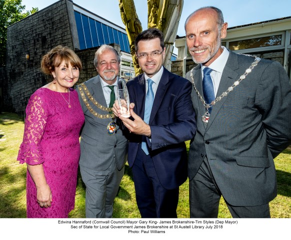 Cornwall Councillor, Mayor, Deputy Mayor and Secretary of State at the Library