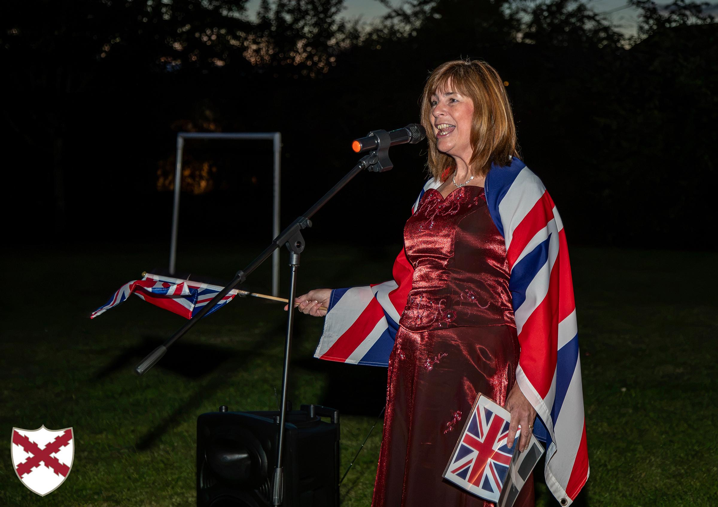 Alison Harvey sings with Mount Charles Band