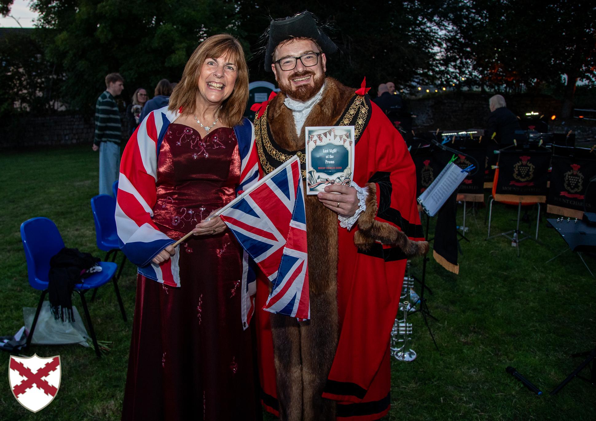 Mayor Ethan Stephens with Alison Harvey