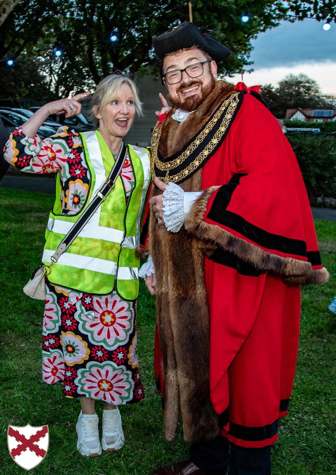 The Deputy Town Clerk and Mayor Ethan Stephens