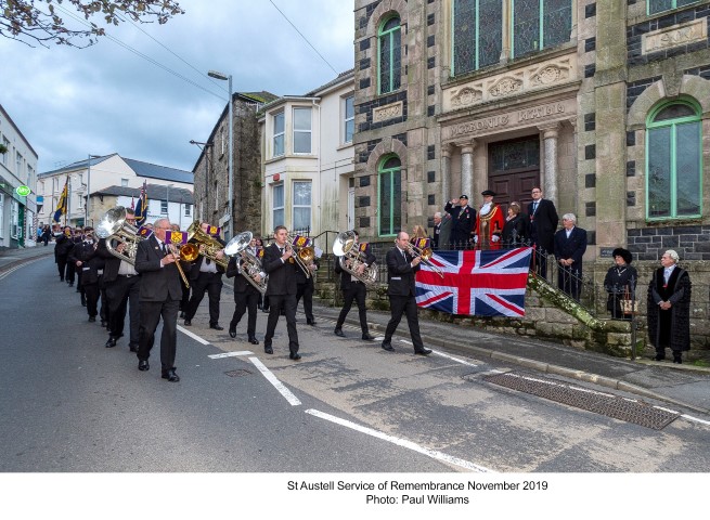 St Austell Service of remembrance November 2019