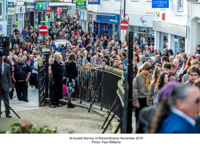 St Austell Service of remembrance November 2019