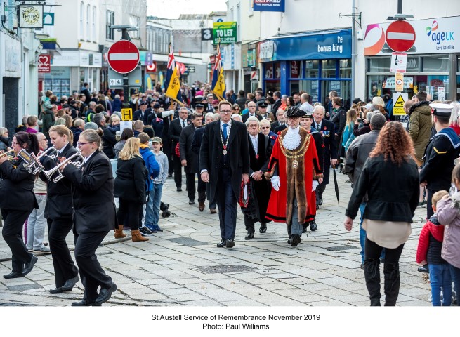 St Austell Service of remembrance November 2019