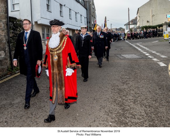 St Austell Service of remembrance November 2019