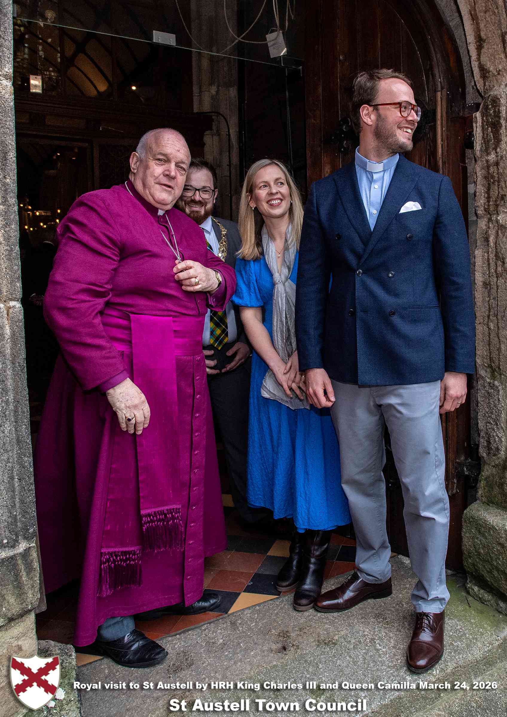 His Majesty King Charles and Her Majesty Queen Camilla meets local organisations, volunteers and religious groups in Holy Trinity Church.
