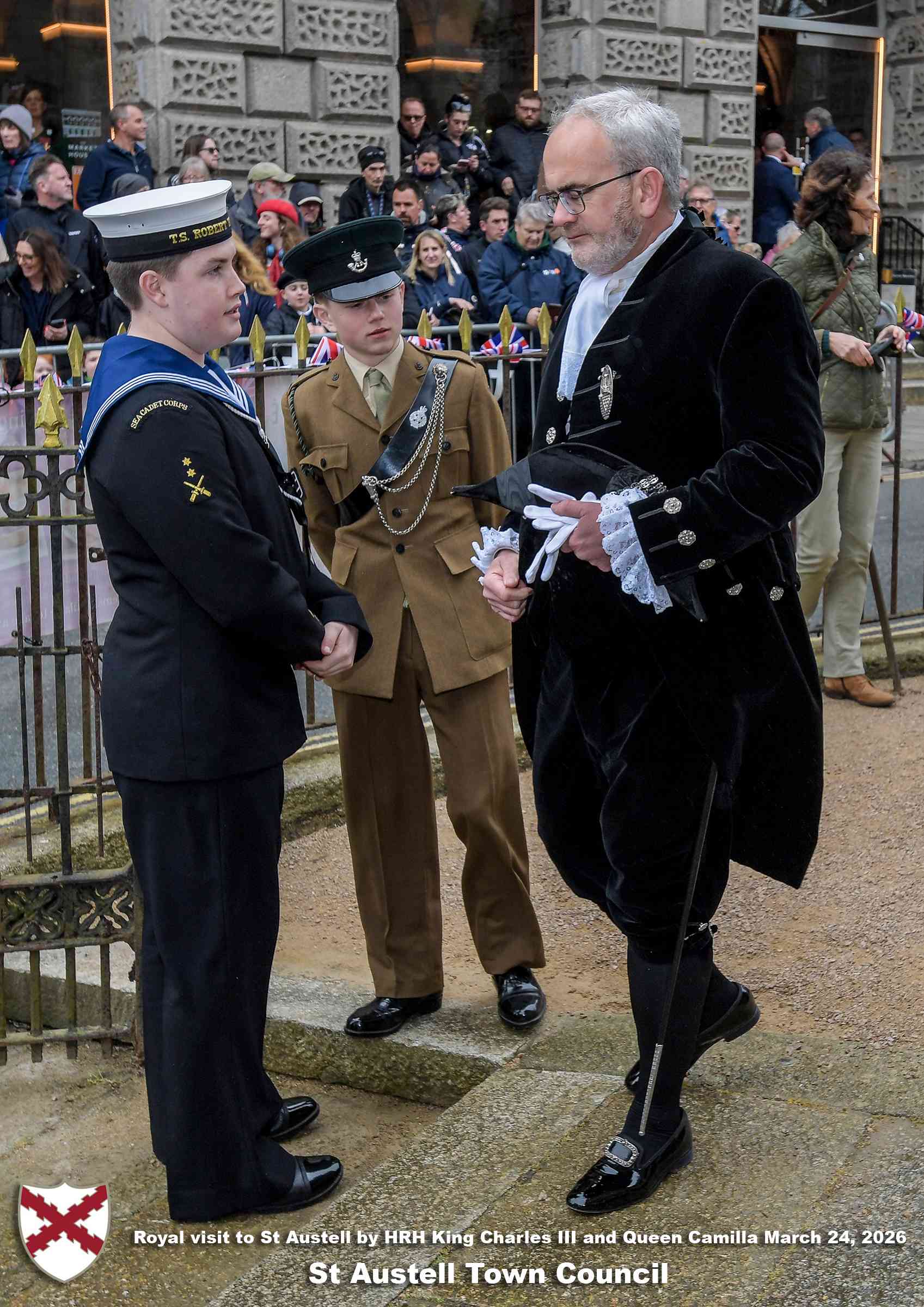 His Majesty King Charles and Her Majesty Queen Camilla meets local organisations, volunteers and religious groups in Holy Trinity Church.