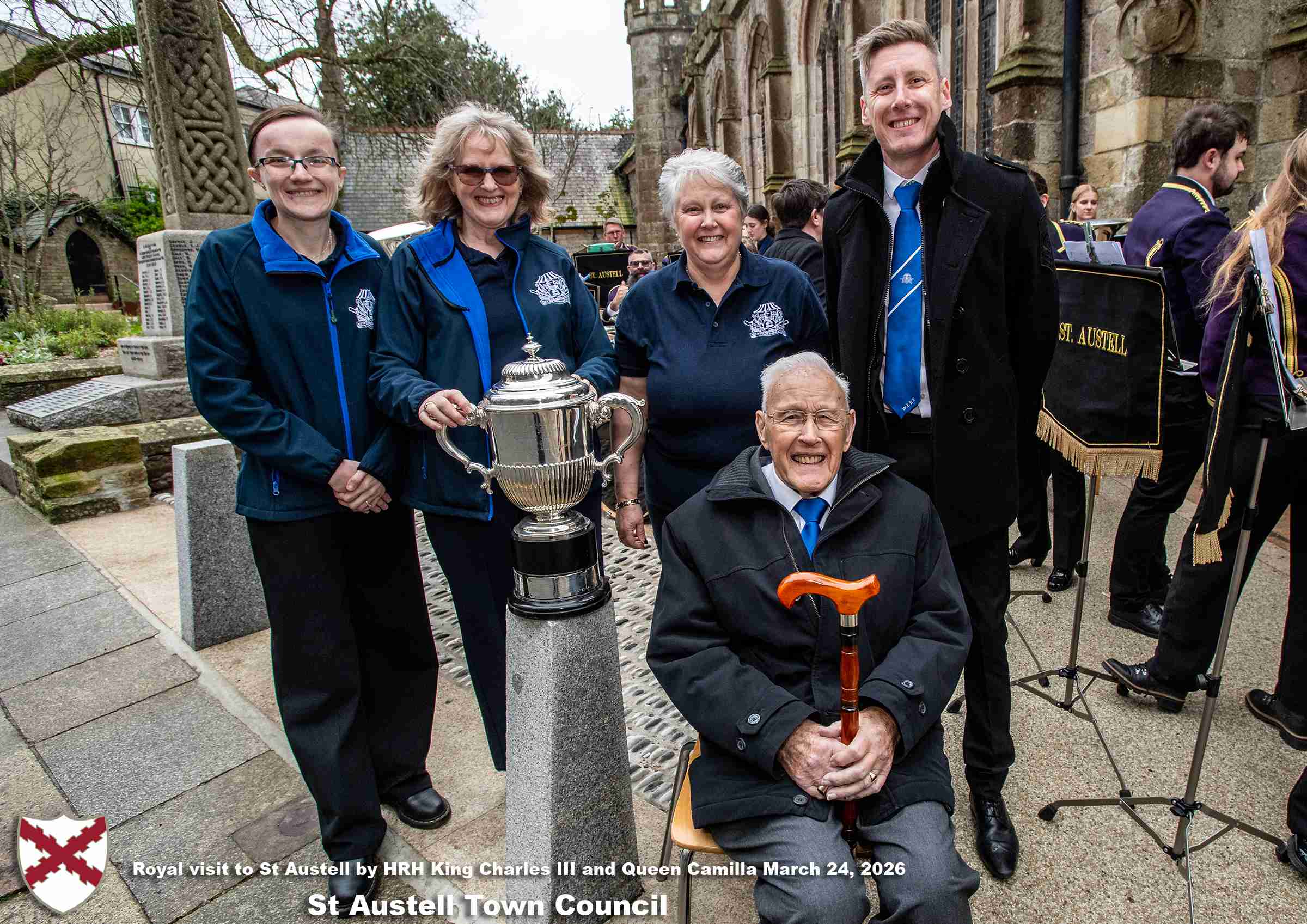 His Majesty King Charles meets local organisations, volunteers, religious groups and pupil’s from a local school at Holy Trinity Church.