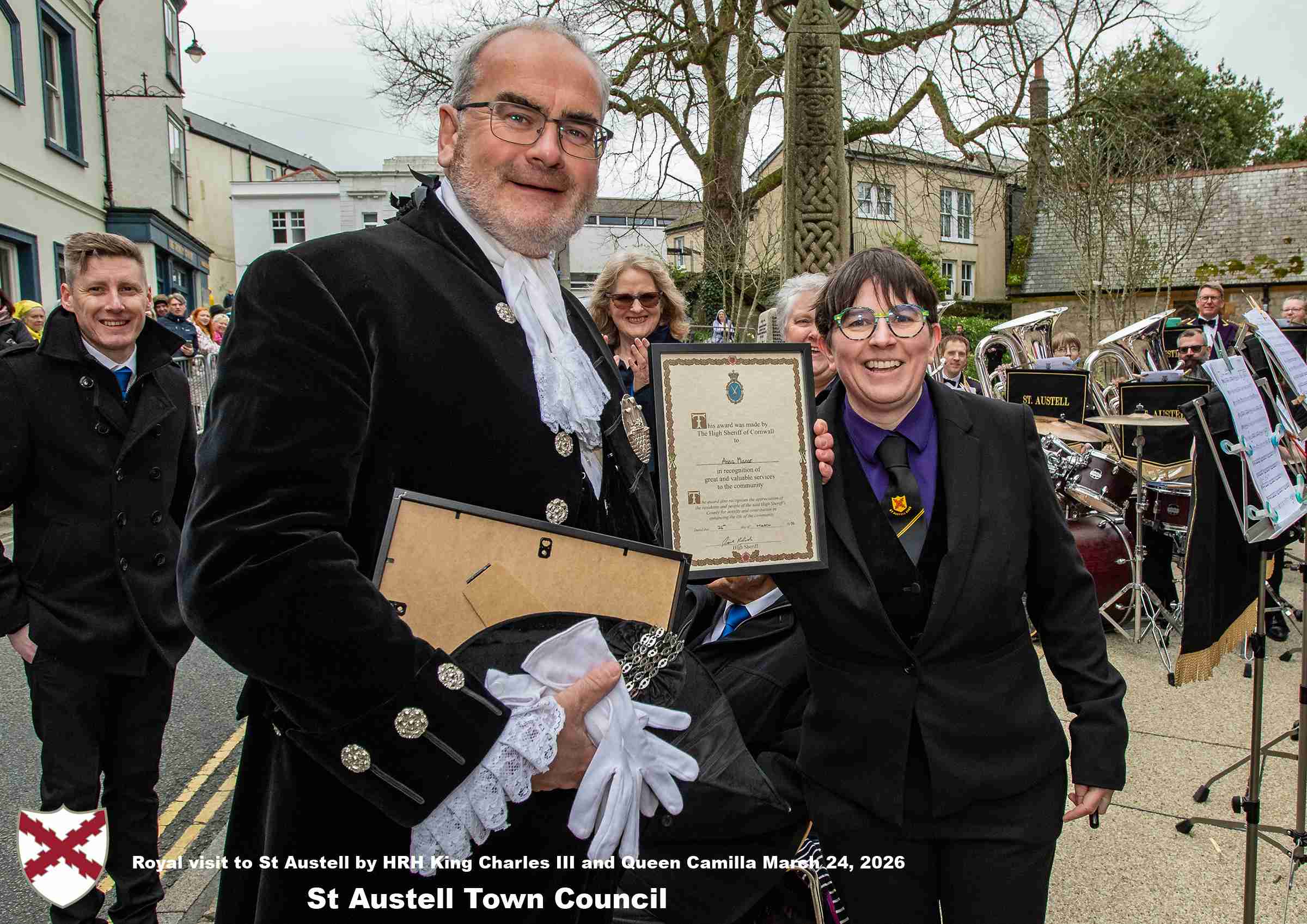 His Majesty King Charles meets local organisations, volunteers, religious groups and pupil’s from a local school at Holy Trinity Church.