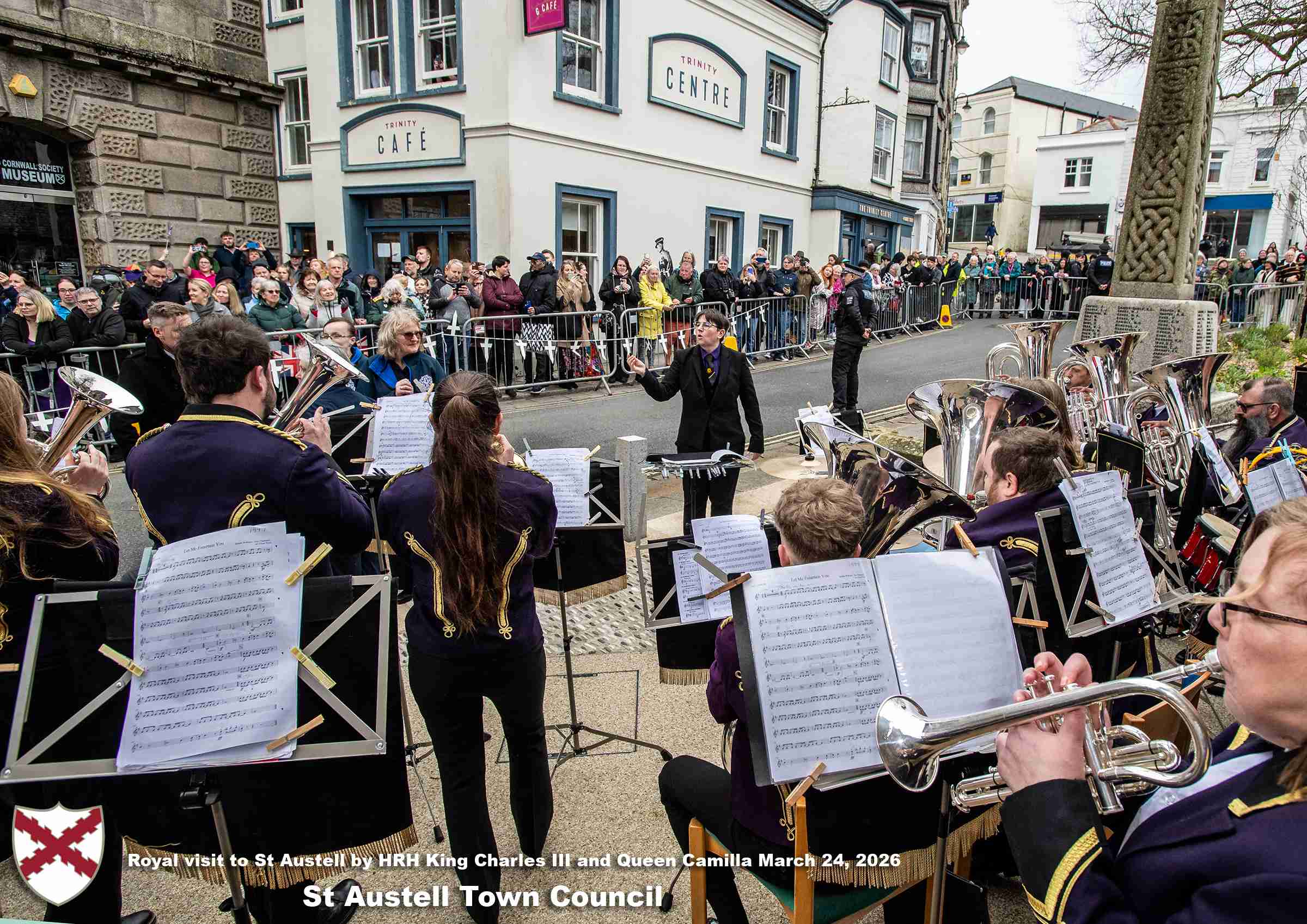 His Majesty King Charles meets local organisations, volunteers, religious groups and pupil’s from a local school at Holy Trinity Church.