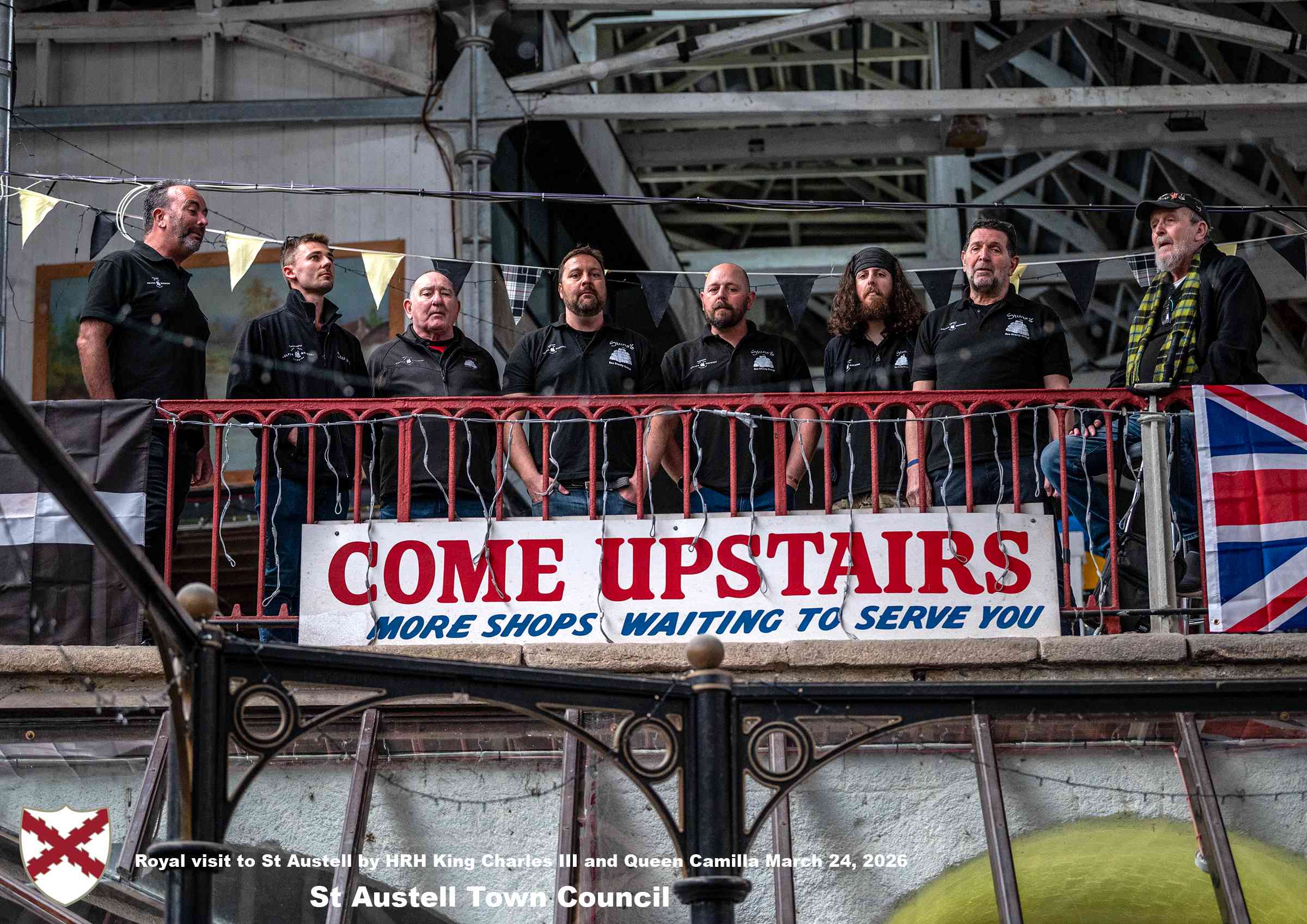 His Majesty King Charles and Her Majesty Queen Camilla visit the historic Market House in St Austell