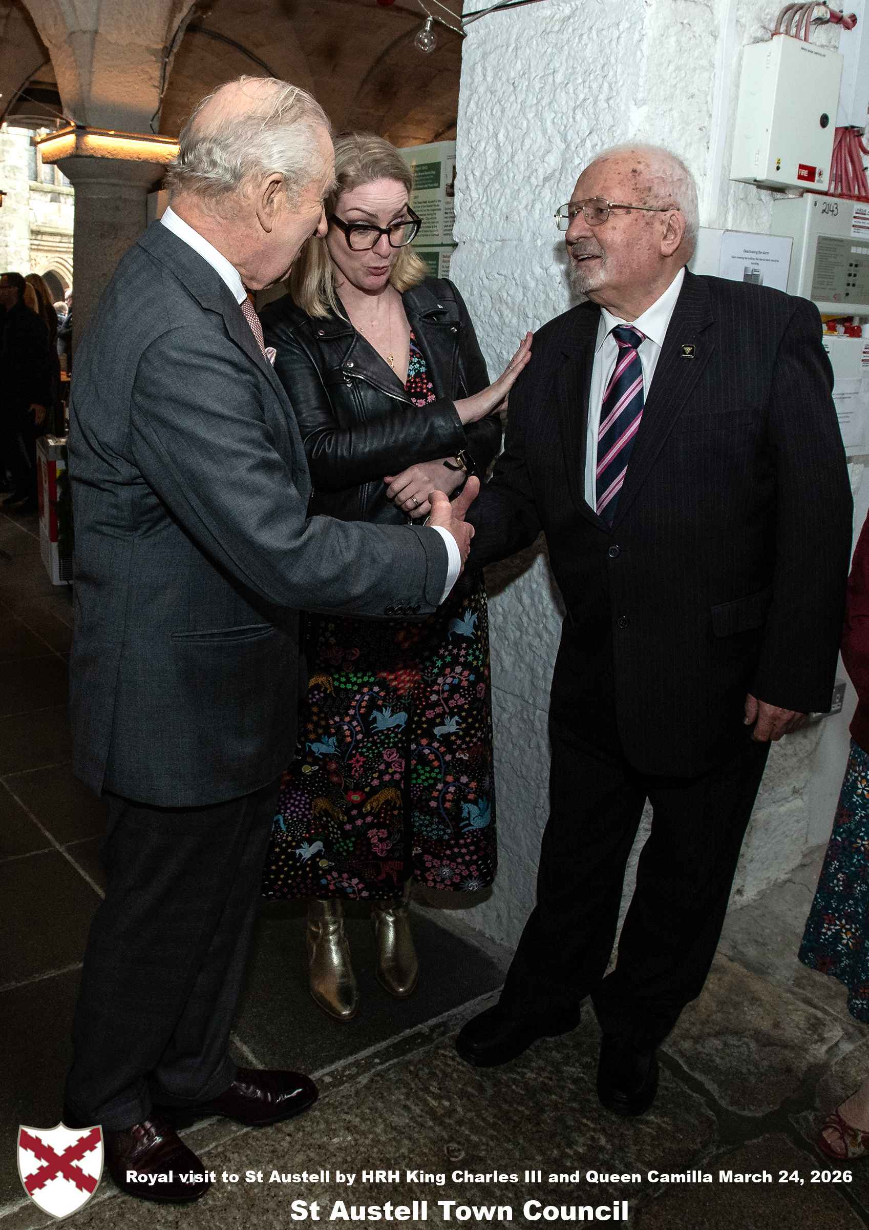His Majesty King Charles and Her Majesty Queen Camilla visit the historic Market House in St Austell