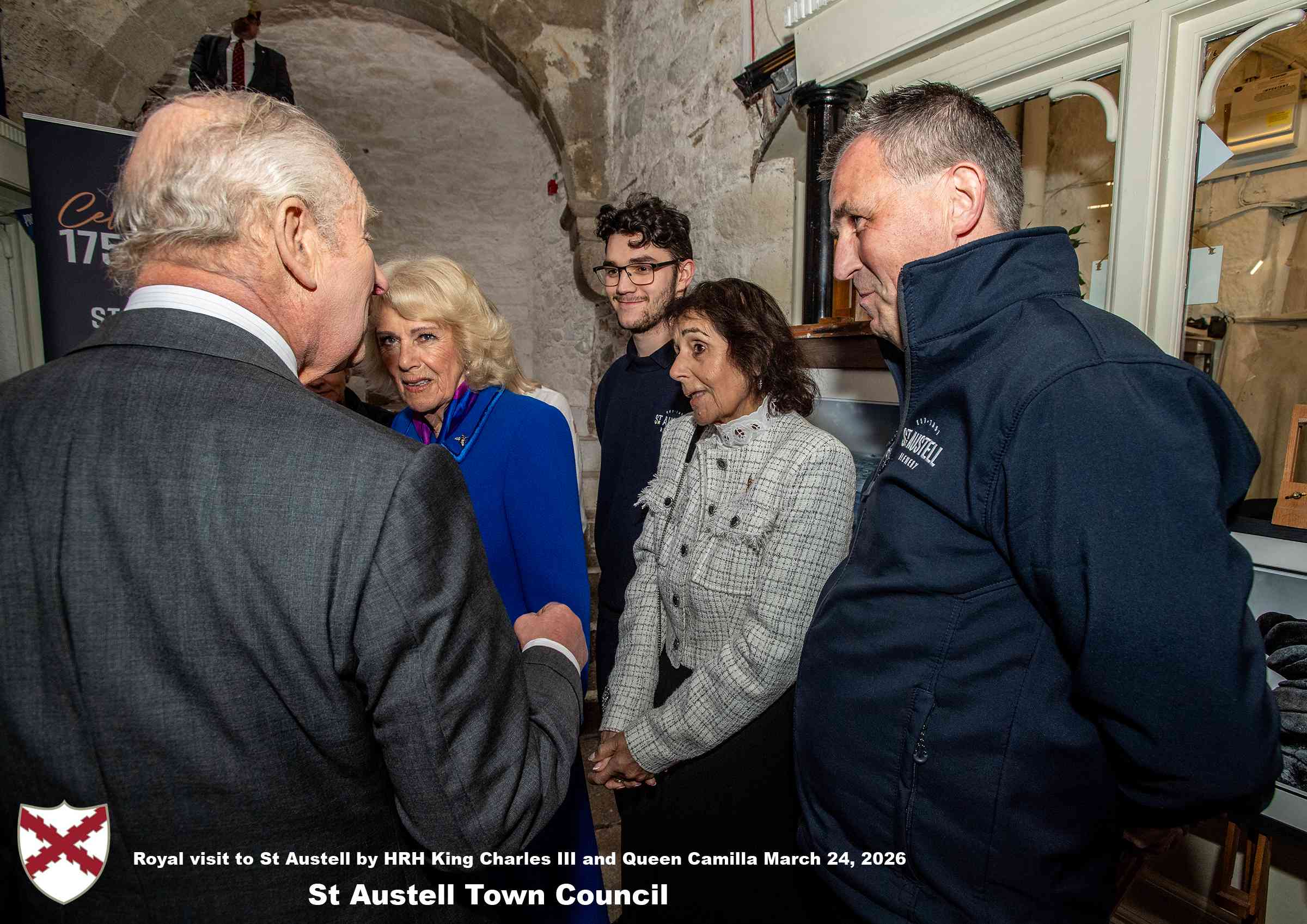 His Majesty King Charles and Her Majesty Queen Camilla visit the historic Market House in St Austell