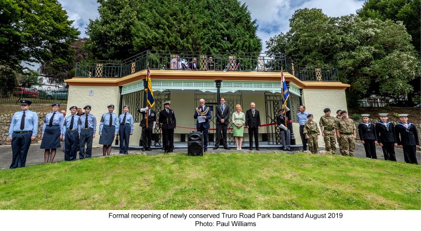 Formal reopening of the bandstand, August 2019