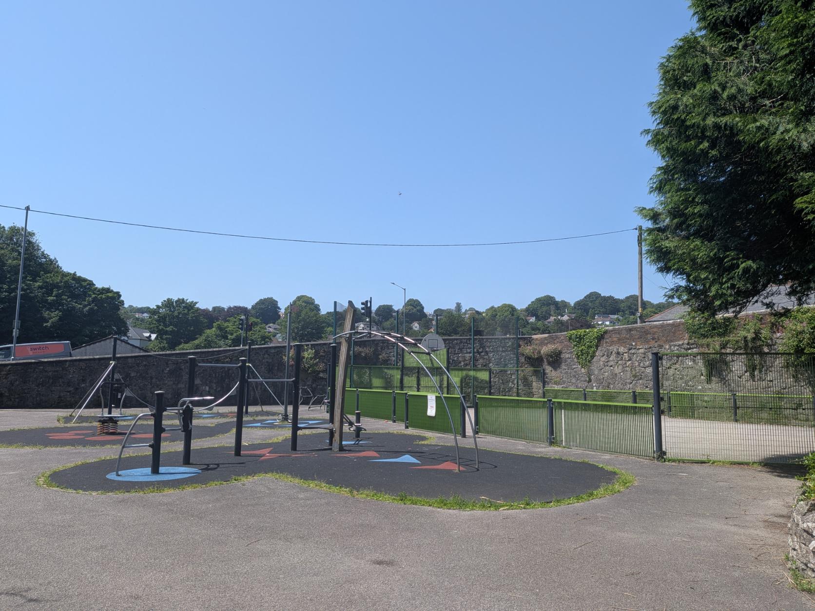 Truro Road Park climbing frame and ball games area in 2026