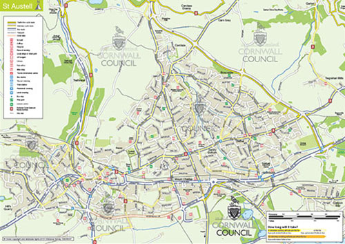st austell active travel map