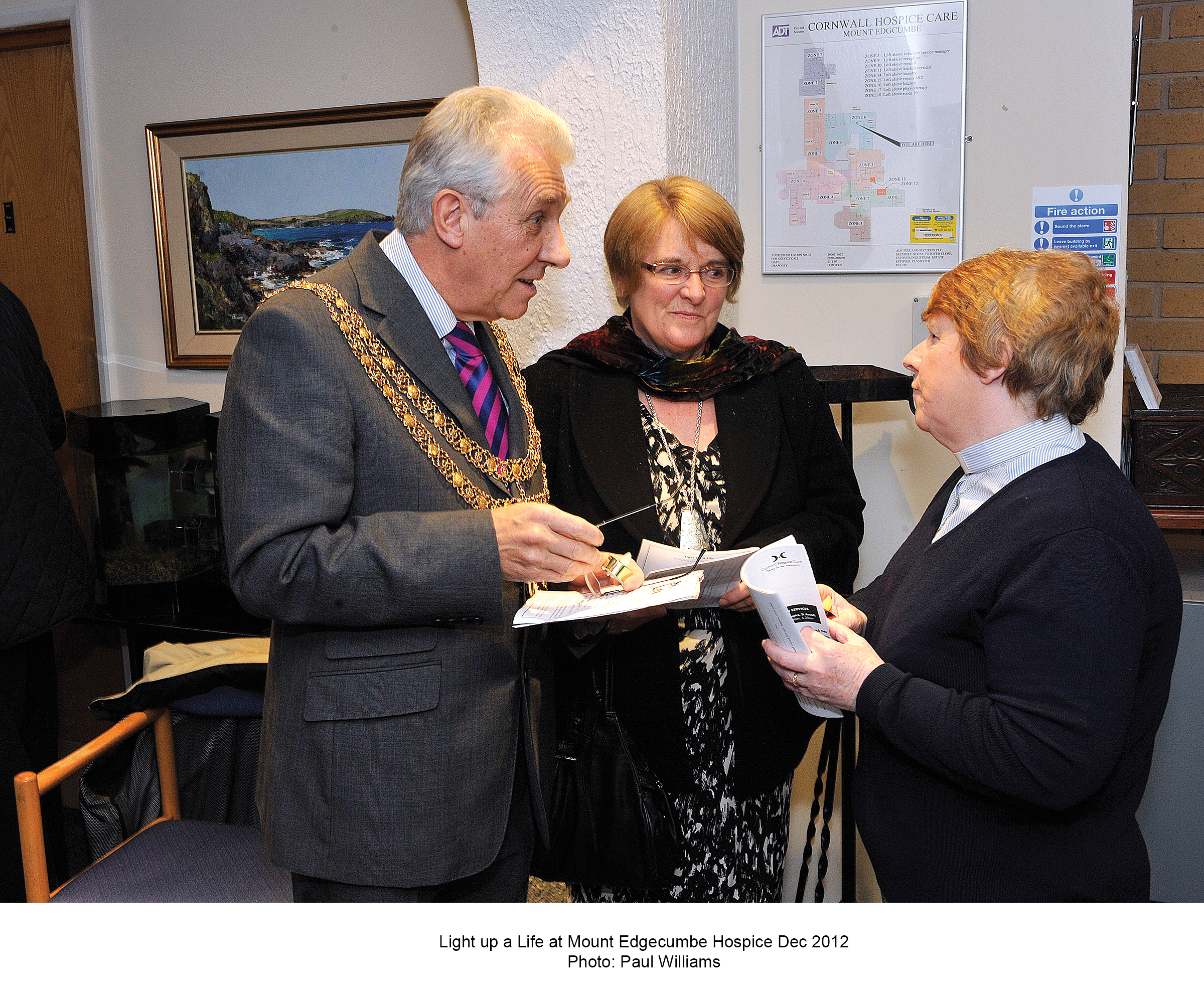 Mayor John Keast OBE at Mount Edgecumbe Hospice December 2012