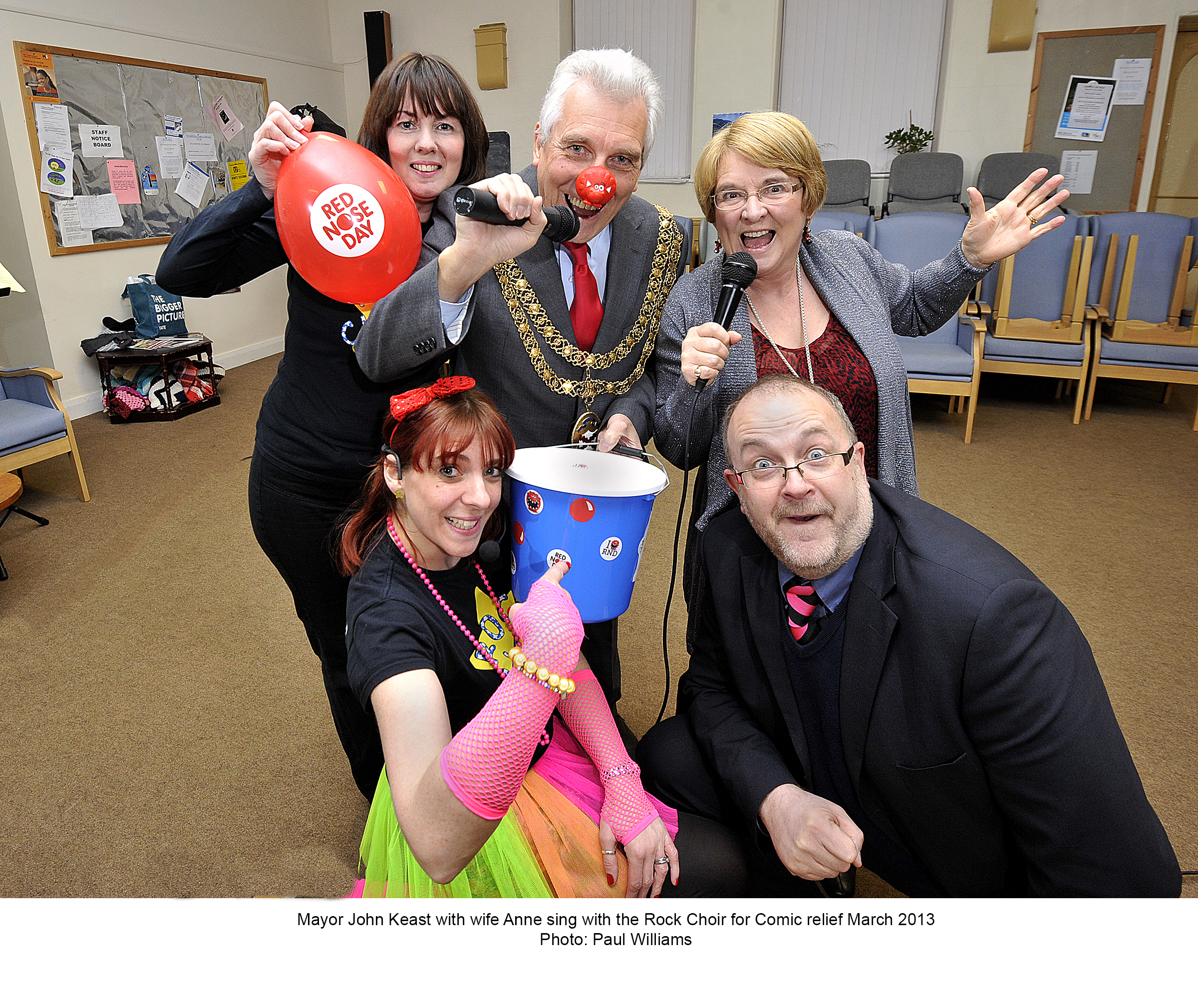 Mayor John Keast OBE with his wife Anne at Rock Choir for Comic Relief March 2013