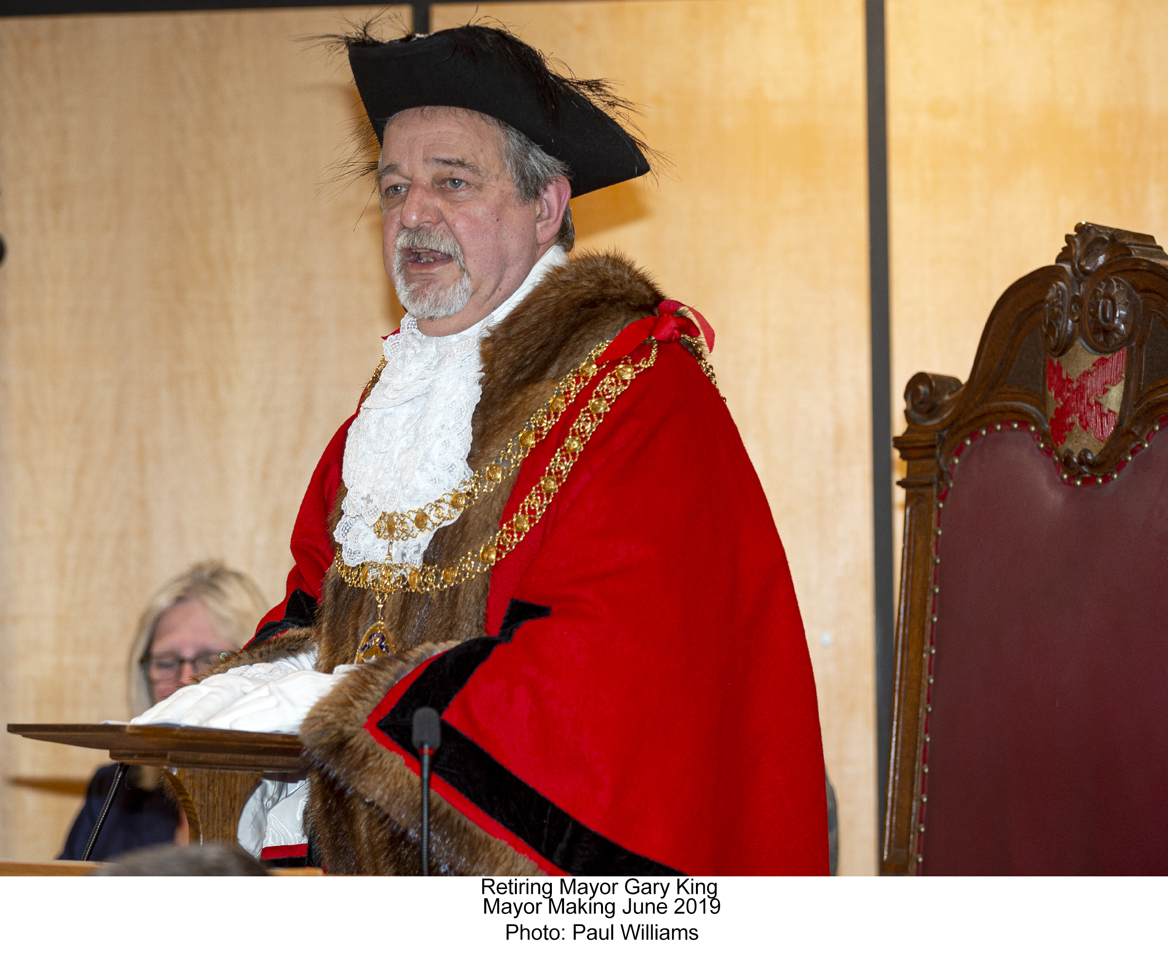 Departing Mayor Gary King at the 2019 Mayor Making Ceremony