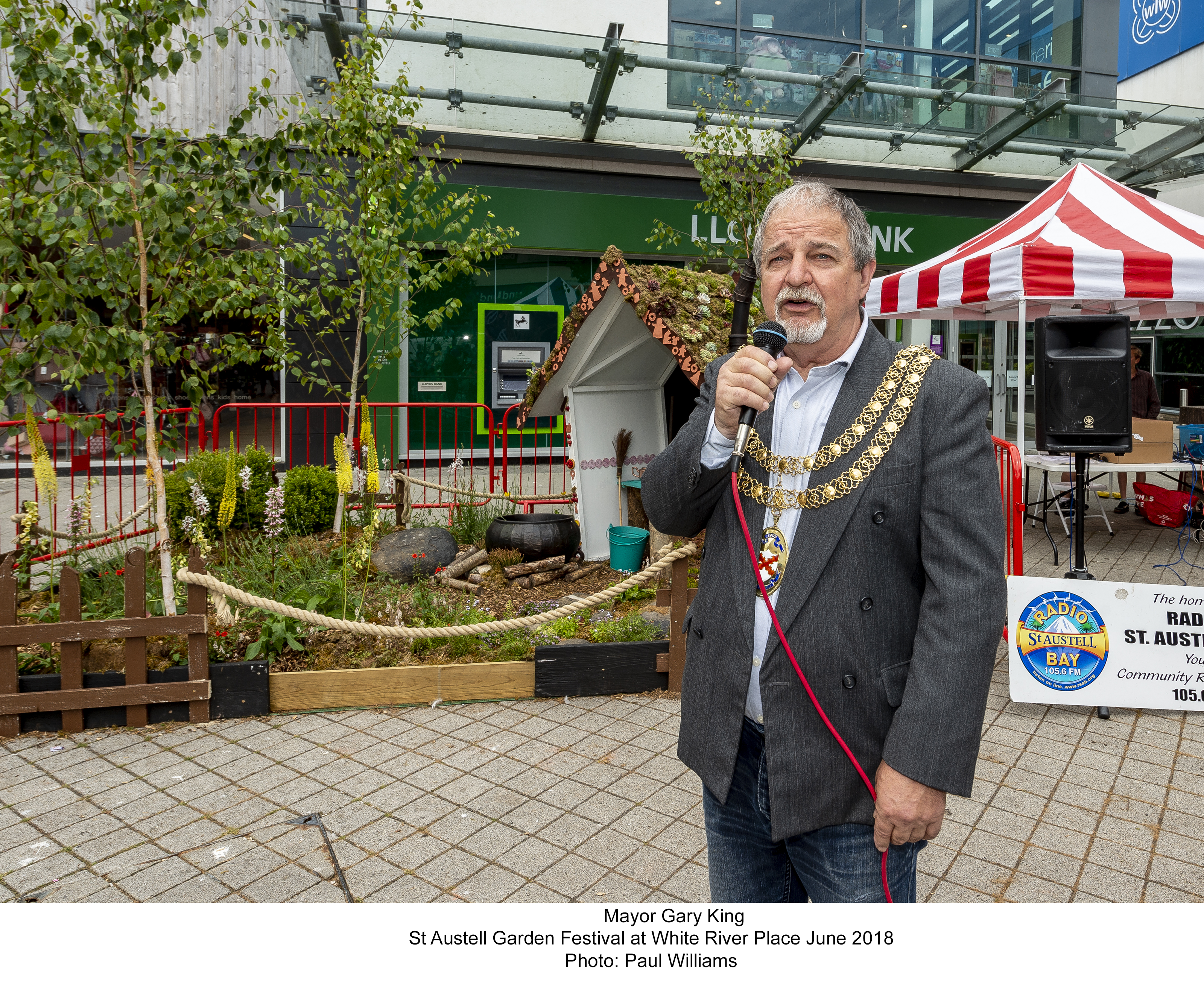 Mayor Gary King at the 2019 St Austell Garden Festival